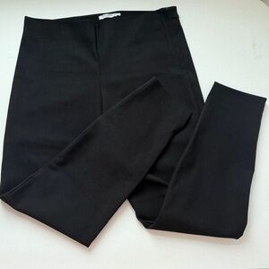 MM LAFLEUR Elegant Stretch Black Pants Side Zip Ankle Slit Career Office 14/16